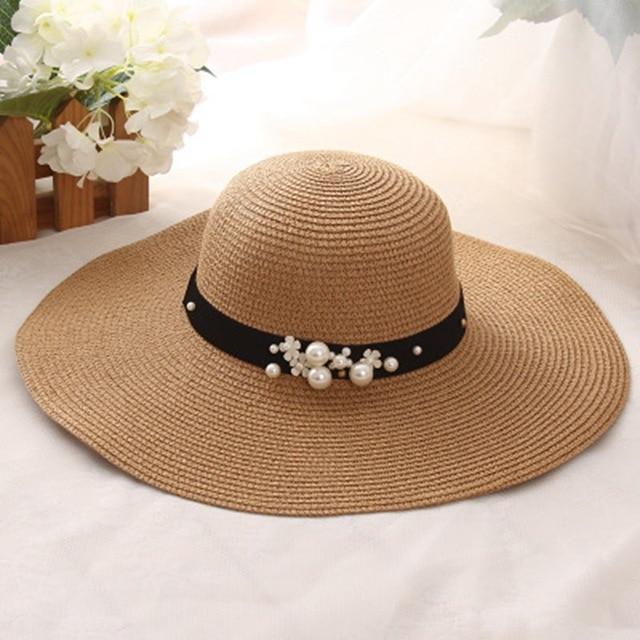 Beaded straw hat