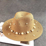 Beaded straw hat