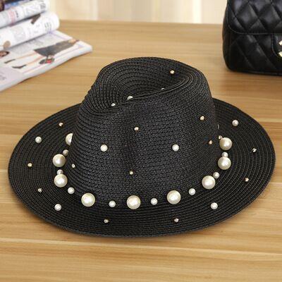Straw and pearl hat