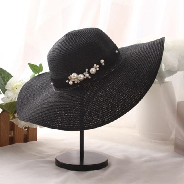 Beaded straw hat