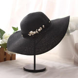 Beaded straw hat