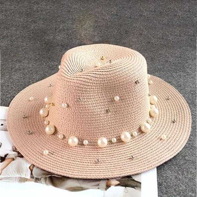 Beaded straw hat