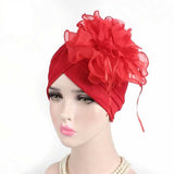 Turban indien avec grande fleur