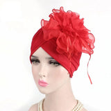 Turban indien avec grande fleur