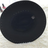 Wool fedora with pearl ribbon
