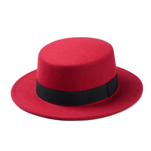 Flat wool hat