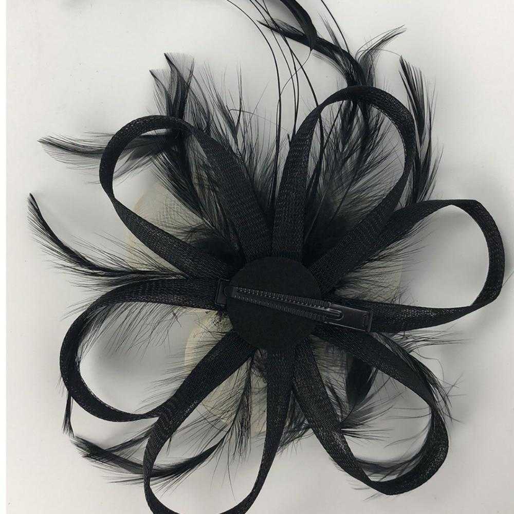 Black and white fascinator