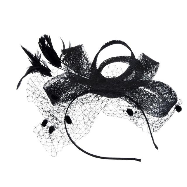 Wedding Hat Feather and Veil