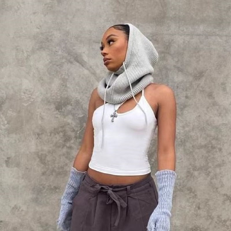 Cashmere scarf hat