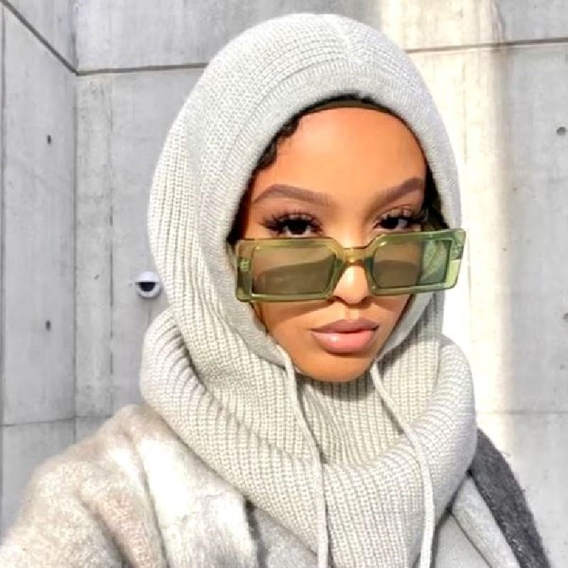 Cashmere scarf hat