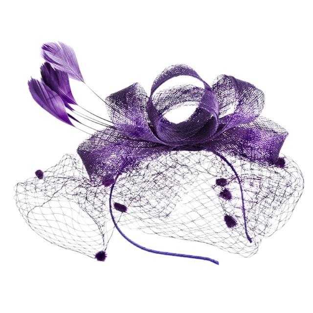 Wedding Hat Feather and Veil